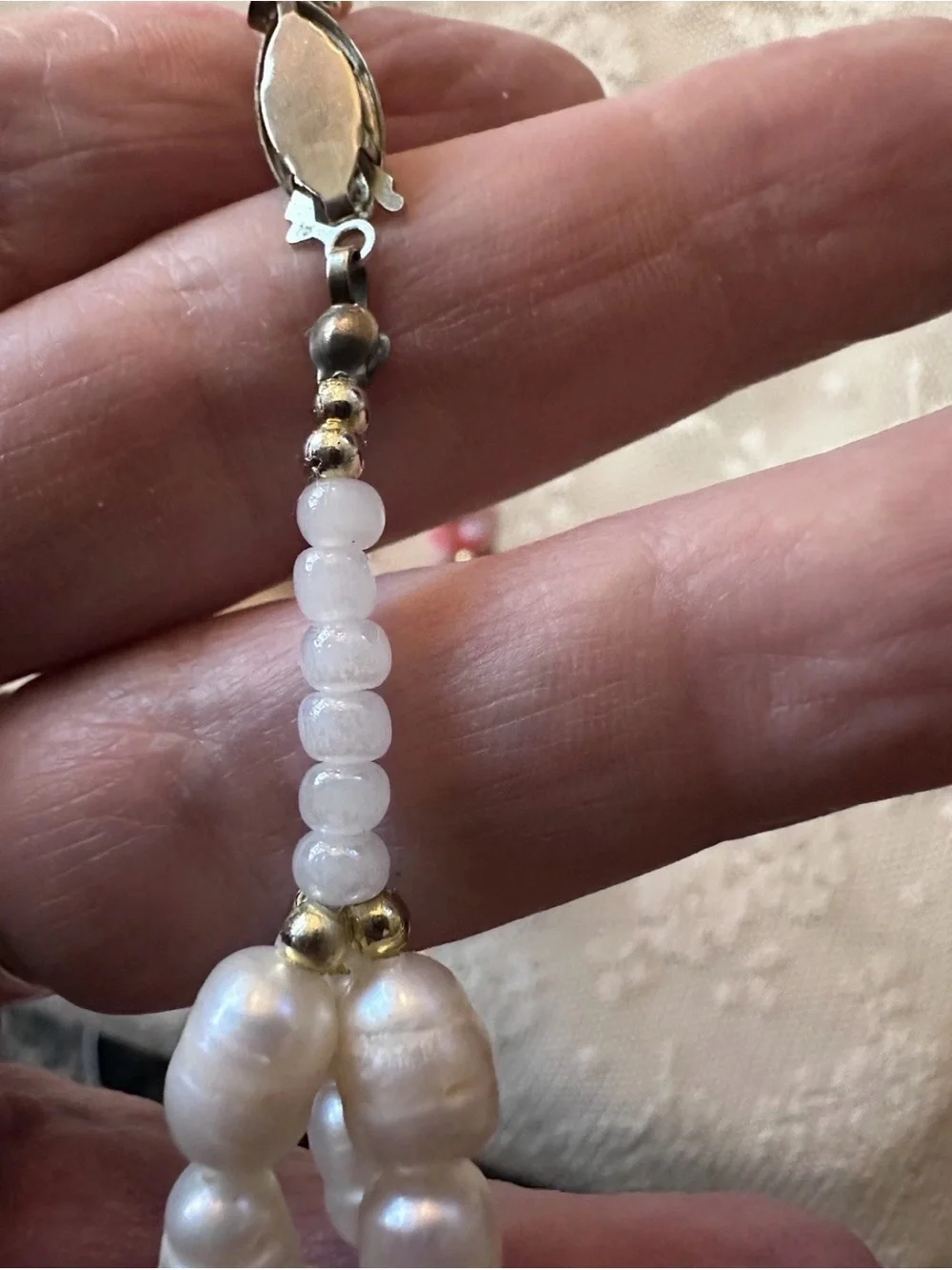 Multi-Strand Twisted Freshwater Pearl ? and Hematite ? Necklace